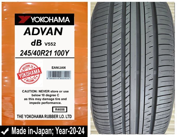 245/40R21 Yokohama Car Tyre