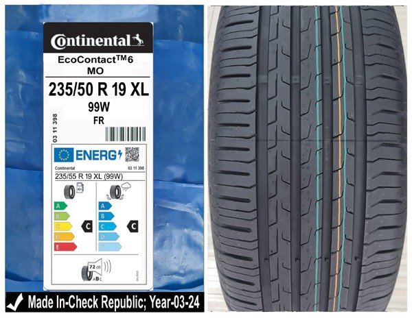 235/50R19 Continental Car Tyre
