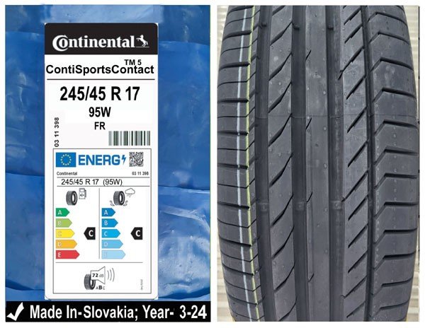 245/45R17 Continental Car Tyre