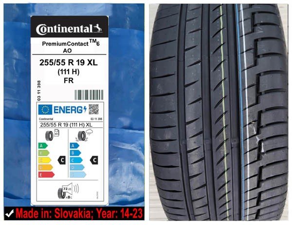 255/55R19 Continental Car Tyre