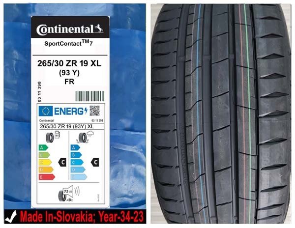 265/30R19 Continental Car Tyre