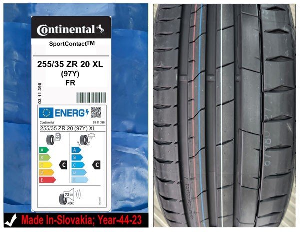 255/35R20 Continental Car Tyre