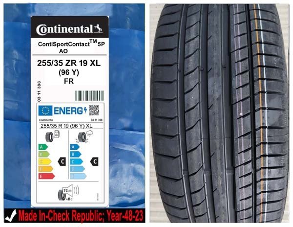 255/35R19 Continental Car Tyre