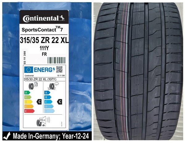 315/35R22 Continental Car Tyre