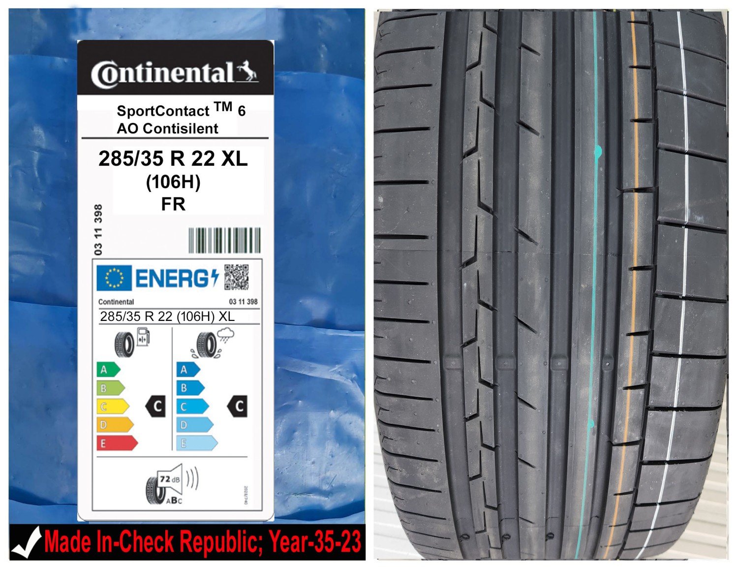 285/35R22 Continental Car Tyre