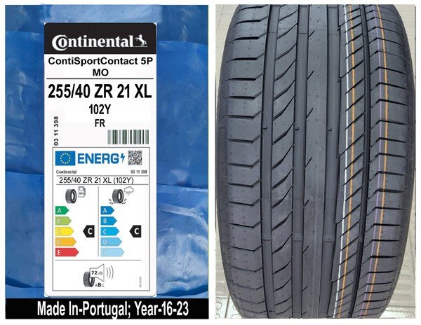 255/40R21 Continental Car Tyre