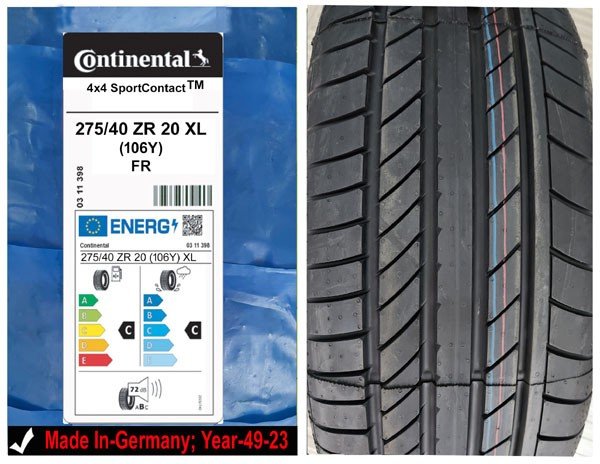 275/40R20 Continental Car Tyre