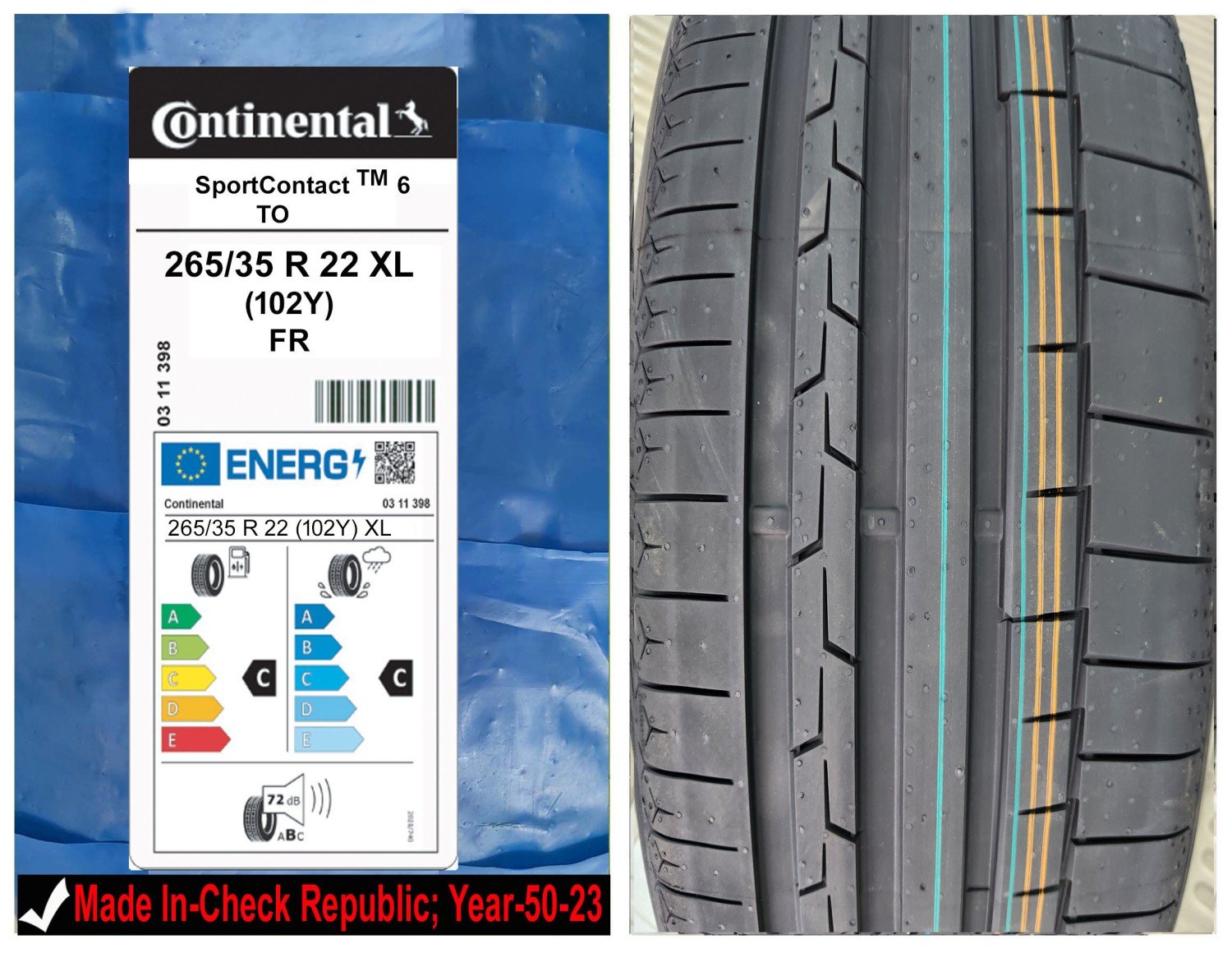 265/35R22 Continental Car Tyre