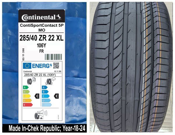 285/40R22 Continental Car Tyre