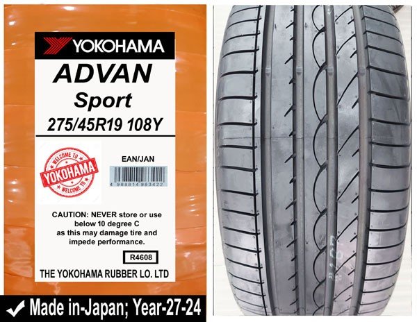 275/45R19 Yokohama Car Tyre