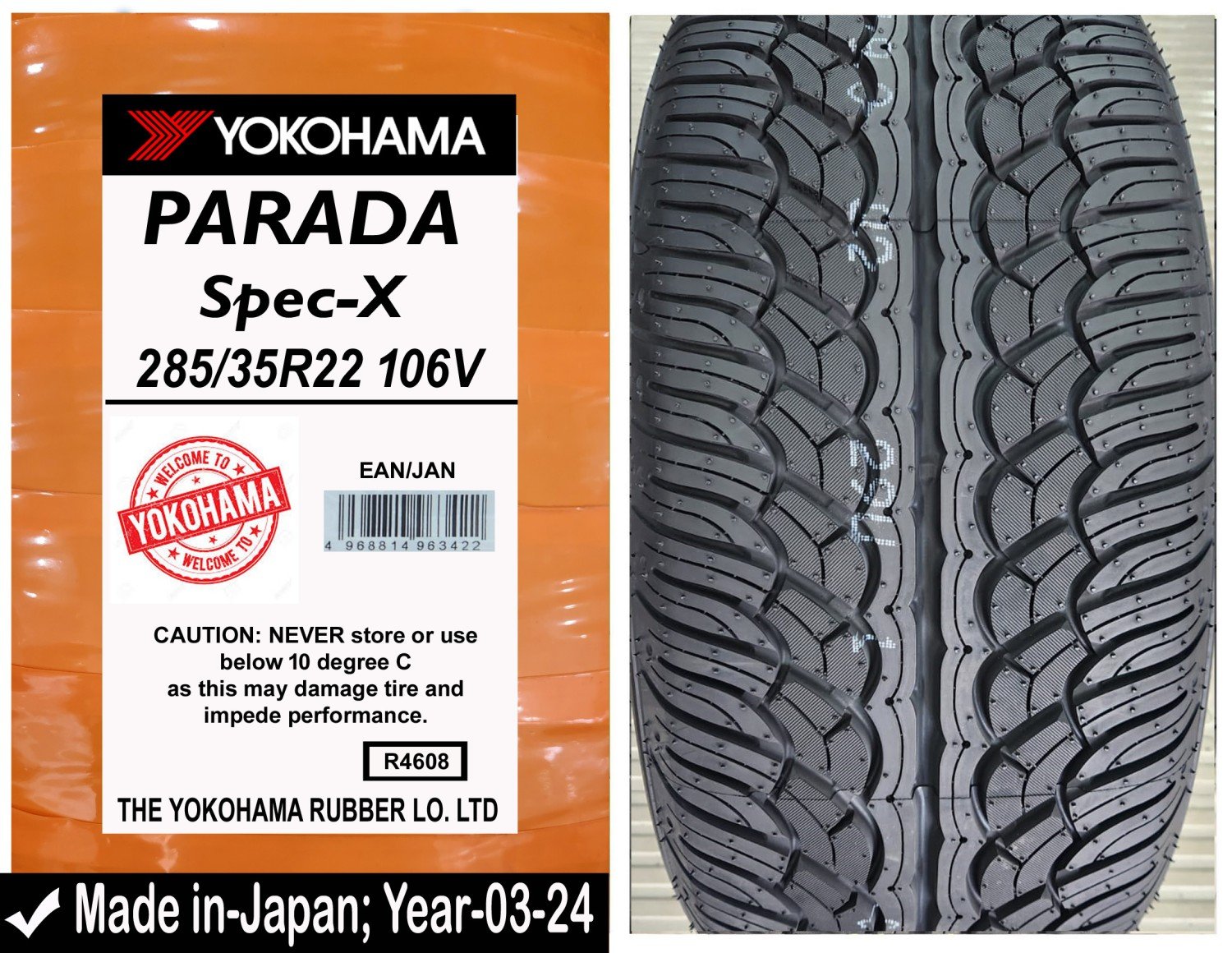 285/35R22 Yokohama Car Tyre