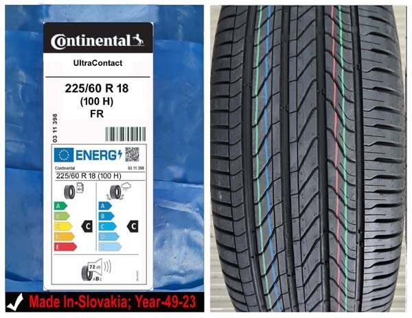 225/60R18 Continental Car Tyre