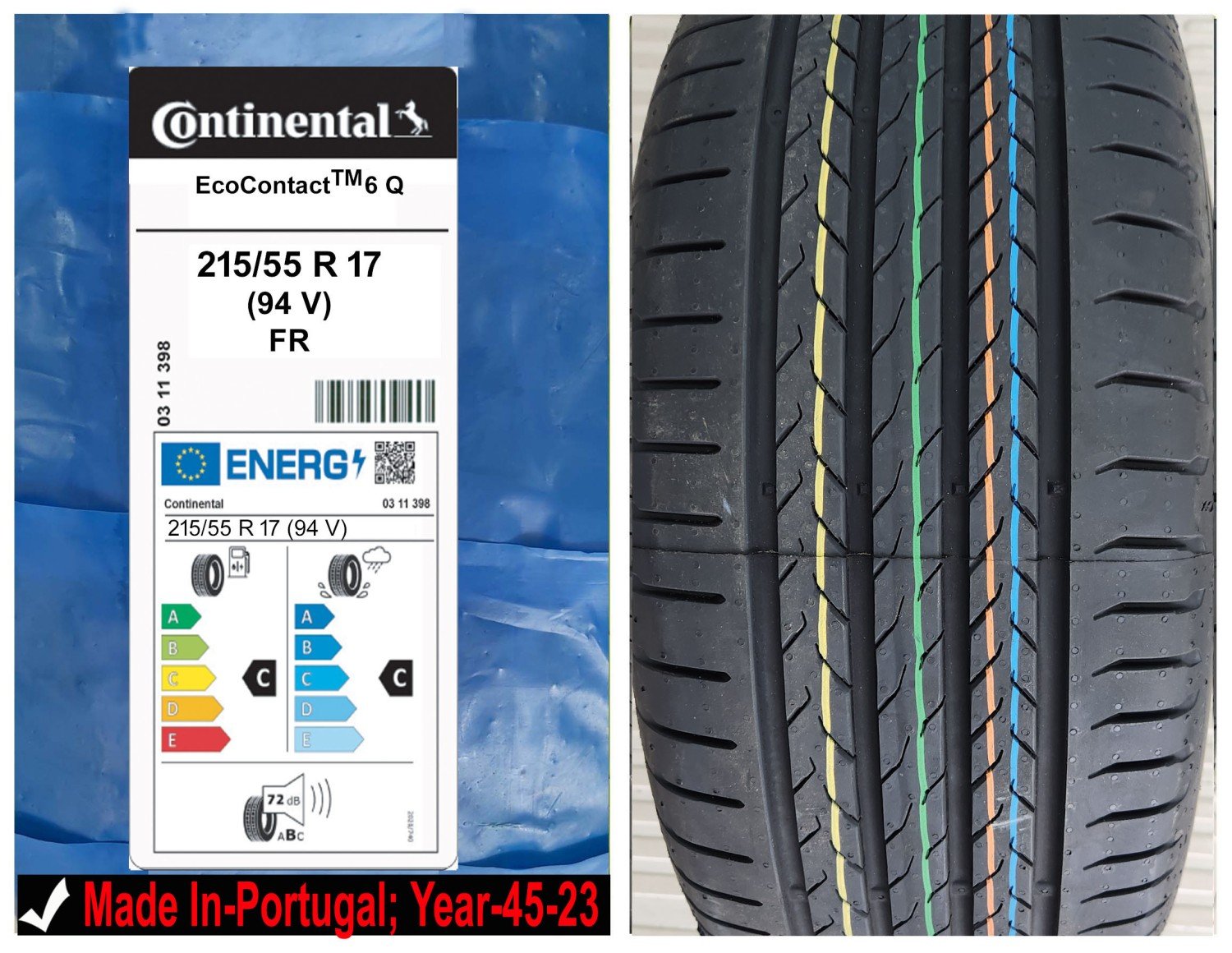 215/55R17 Continental