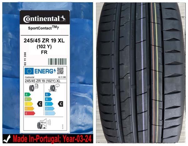 245/45R19 Continental Car Tyre