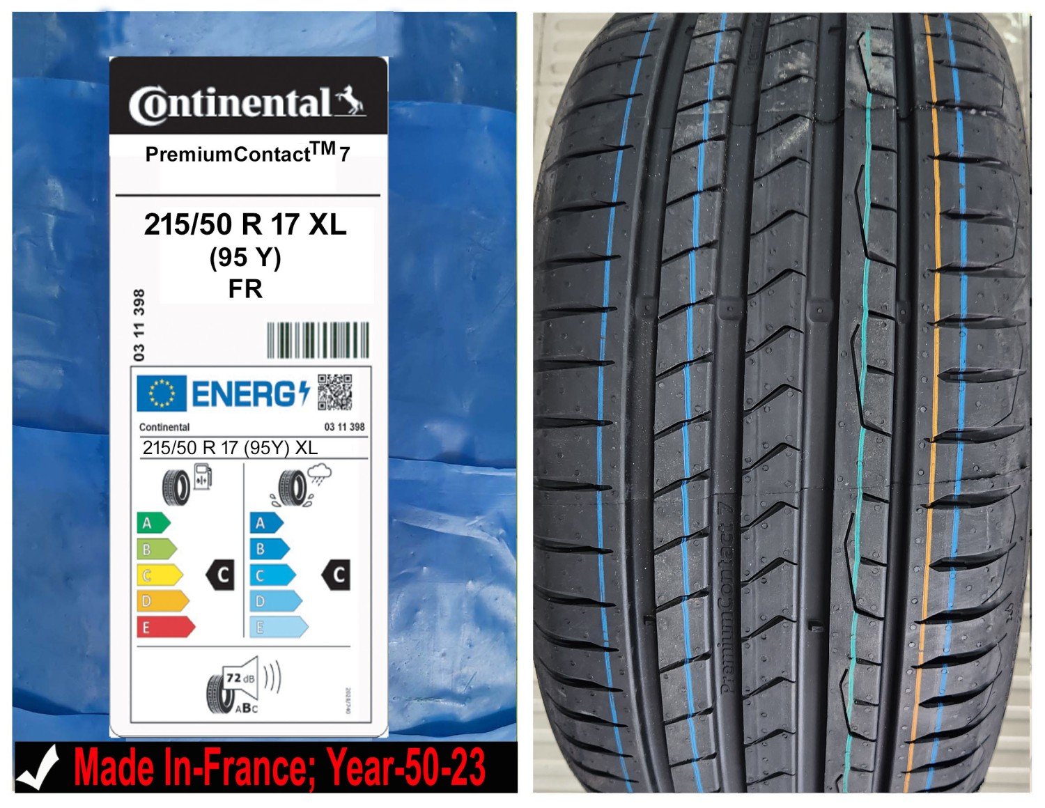 215/50R17 Continental Car Tyre