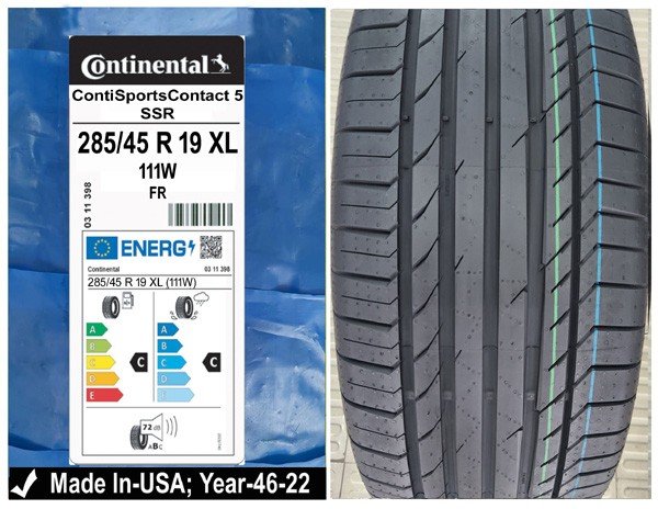 285/45R19 Continental Car Tyre