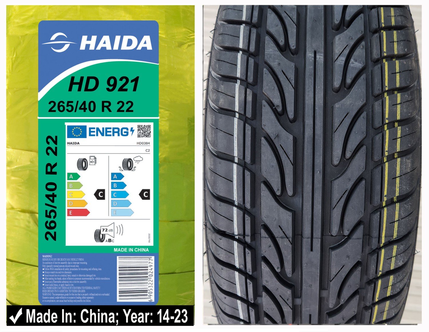 265/40R22 Haida Car Tyre