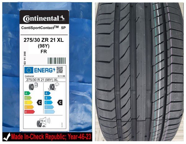 275/30R21 Continental Car Tyre