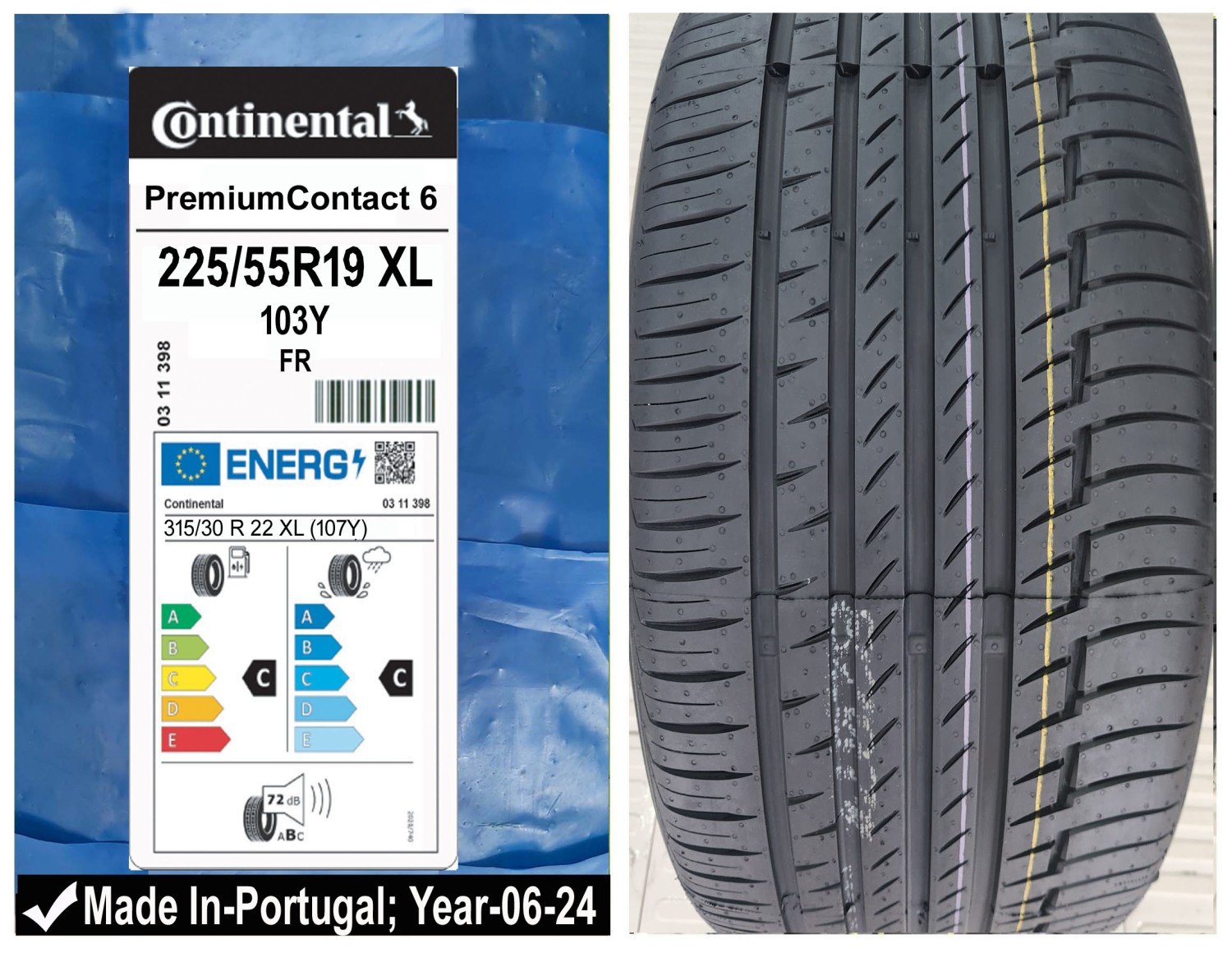 225/55R19 Continental Car Tyre