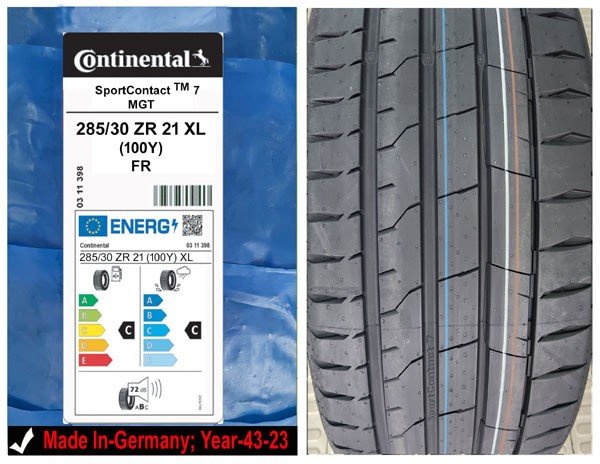 285/30R21 Continental Car Tyre