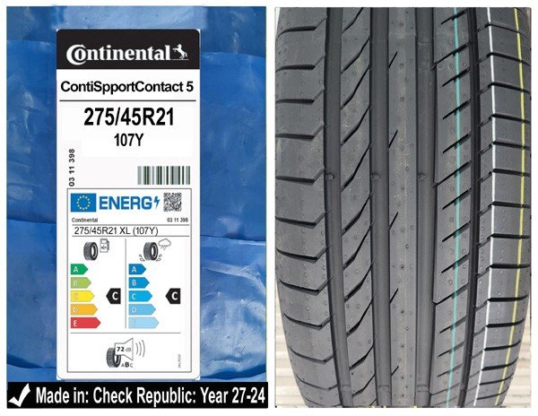 275/45R21 Continental Car Tyre