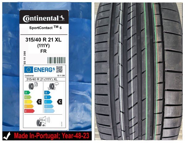 315/40R21 Continental Car Tyre