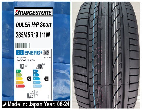 285/45R19 Bridgestone Car Tyre