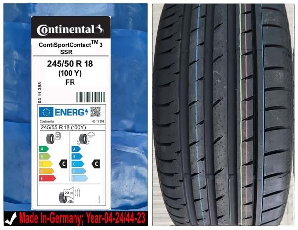 245/50R18 Continental Car Tyre